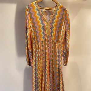 Long sleeve silk tunic